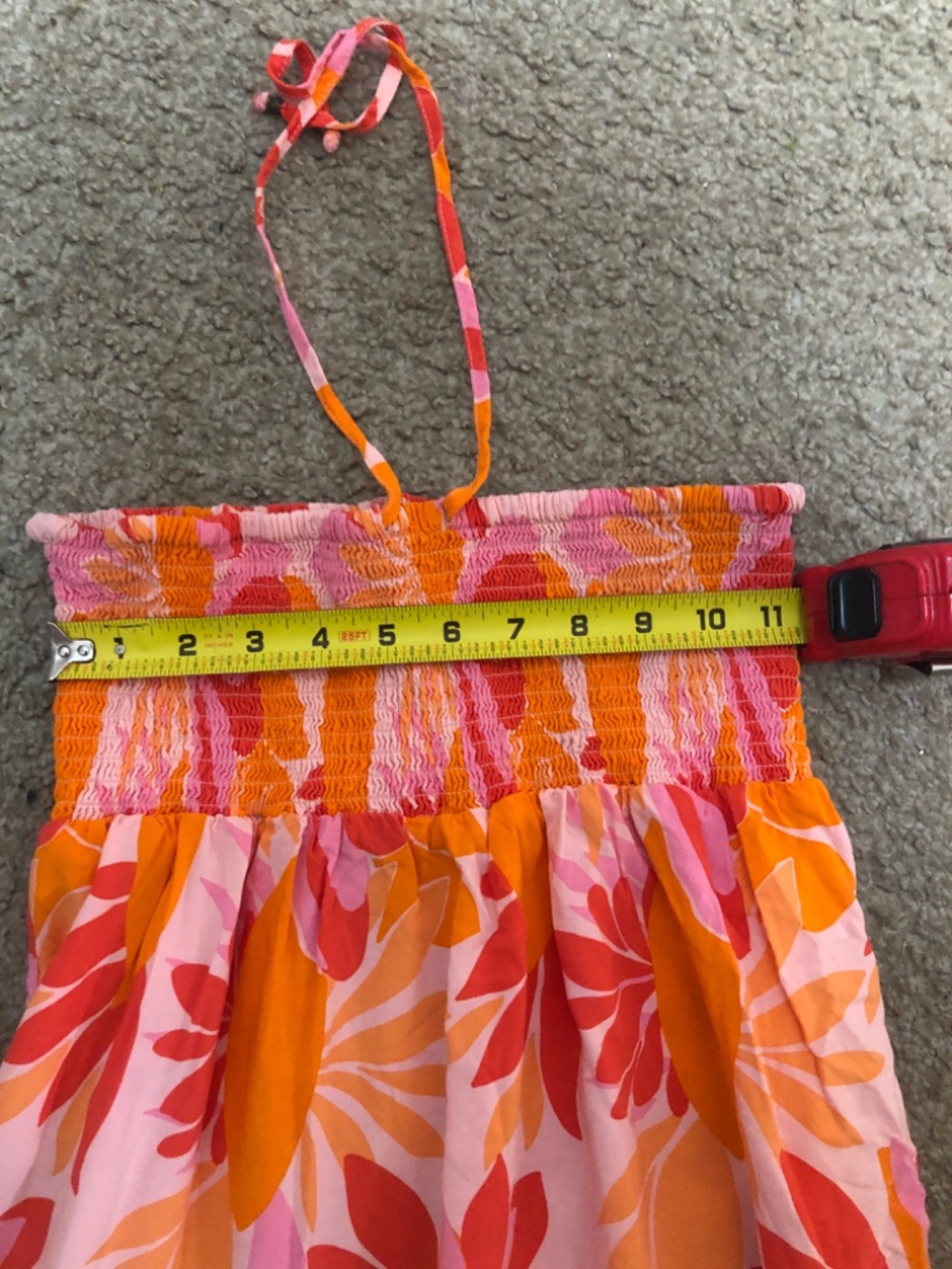 Abel the Label Rumi Maxi Skirt featuring a vibrant pink and orange flor Size S - Picture 3 of 5